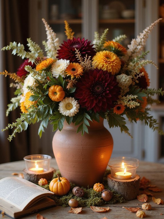 vibrant autumn floral arrangements