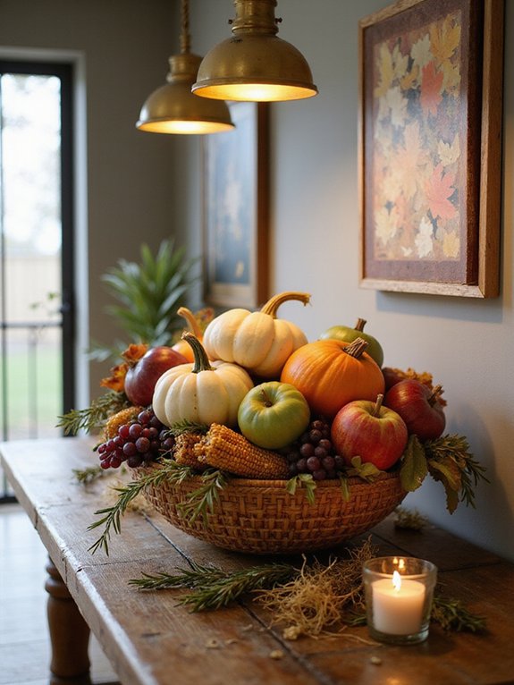 vibrant autumn fruit display