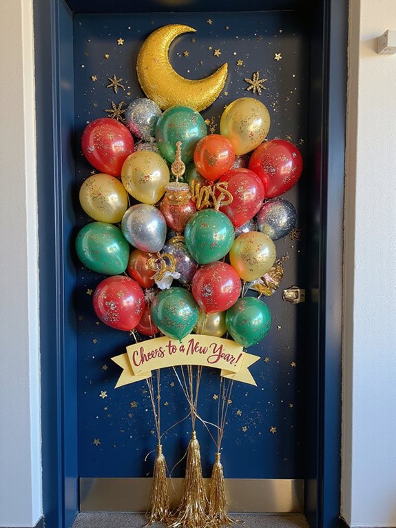 vibrant balloon classroom decor