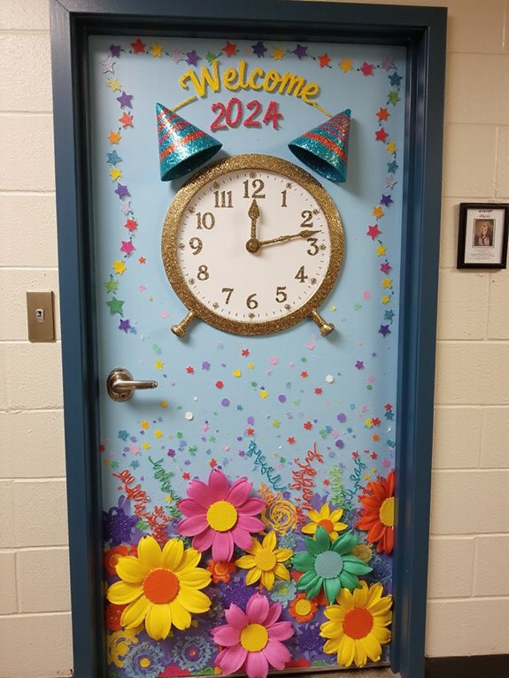 vibrant classroom door makeover