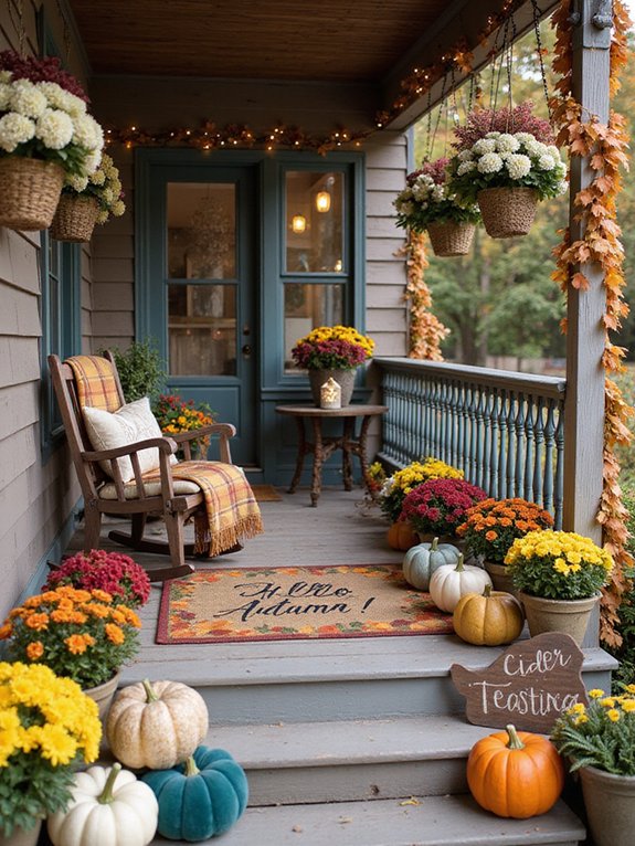 vibrant colorful mum blooms