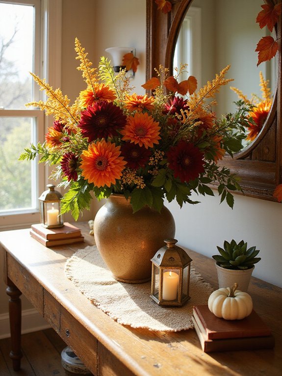 vibrant fall floral arrangements