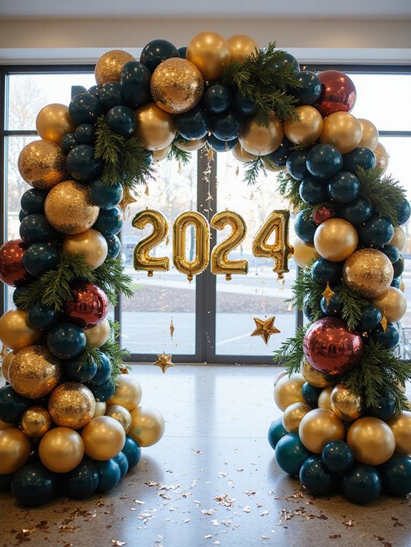 vibrant festive balloon displays