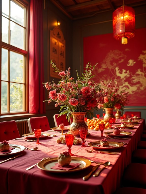 vibrant festive decorations atmosphere