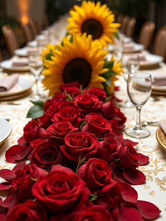 vibrant floral table arrangement