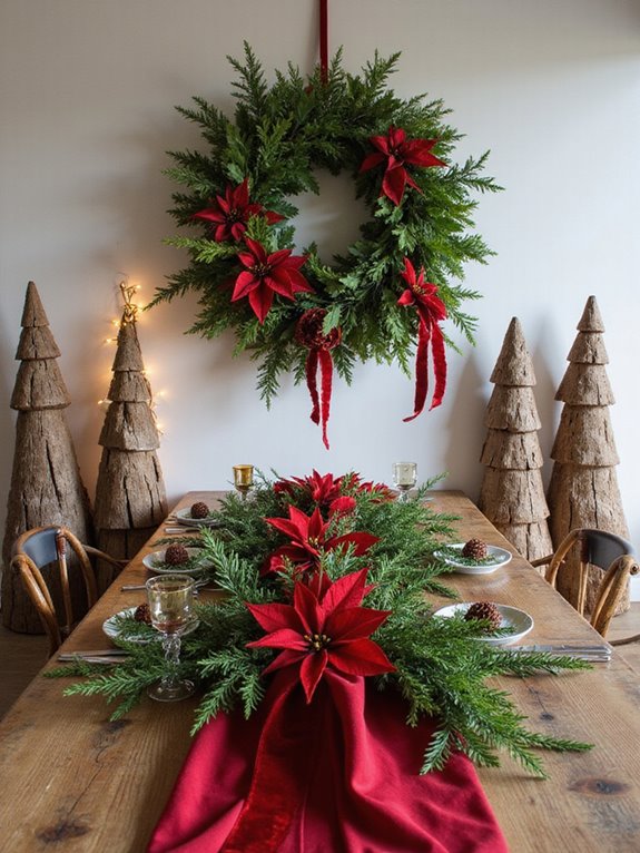 vibrant green wreath centerpiece