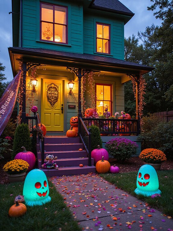 vibrant halloween color contrasts