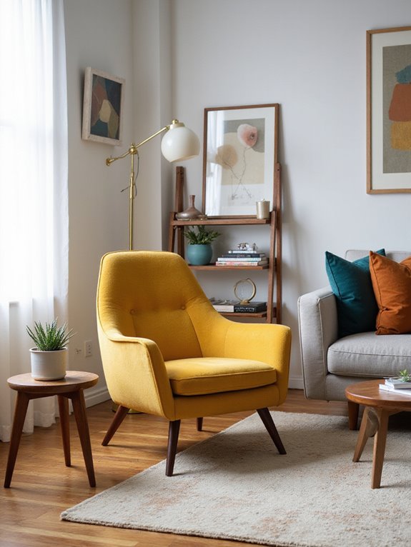 vibrant mid century accent chairs
