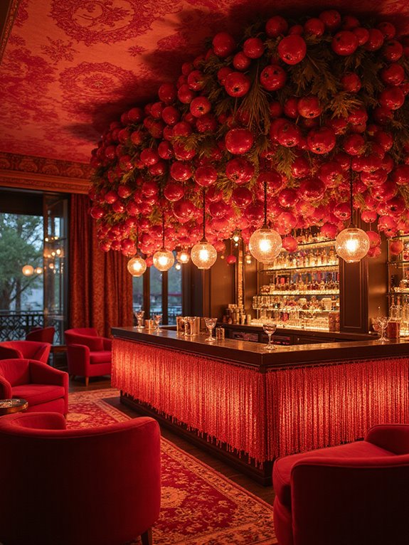 vibrant red cocktail hour