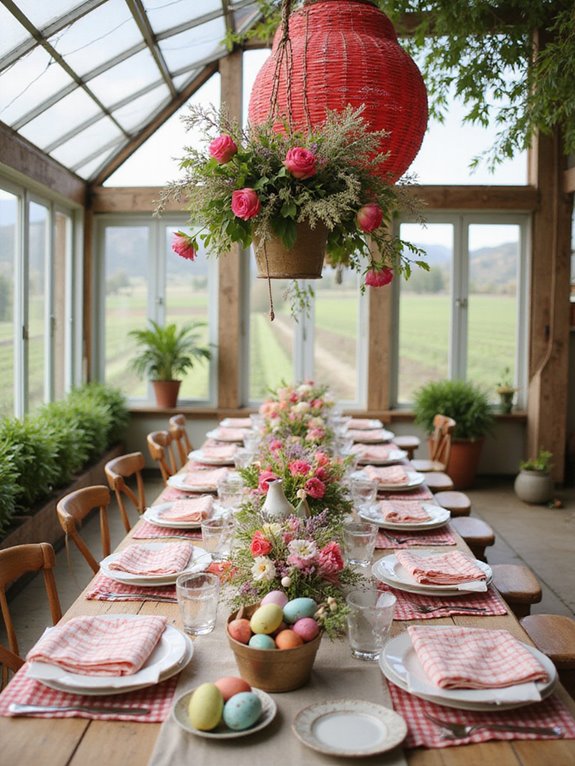 vibrant red easter picnic