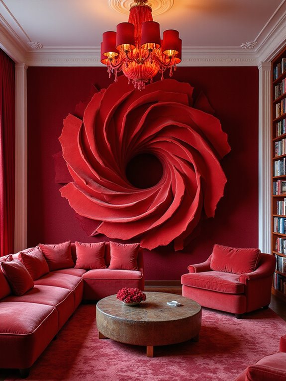 vibrant red velvet art