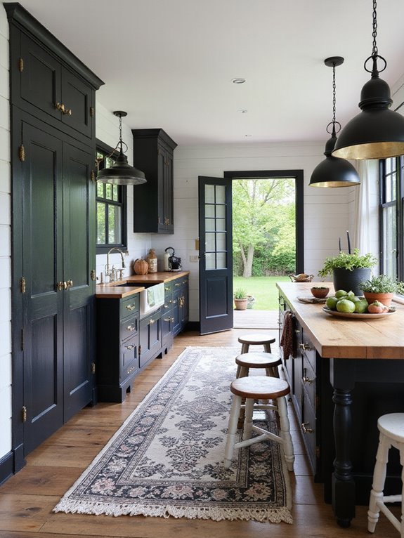 vintage black door appeal