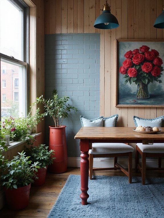 vintage charm with bold accents