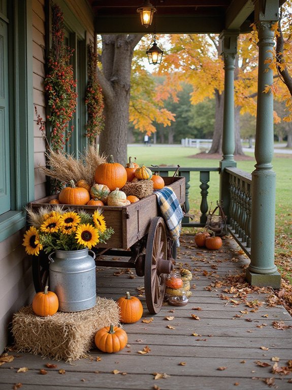 vintage equipment autumn decor