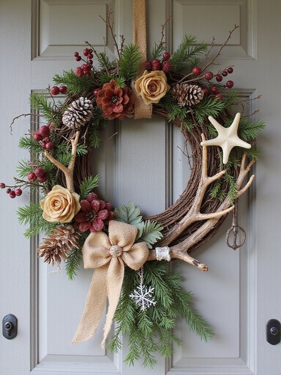 vintage farmhouse winter wreaths