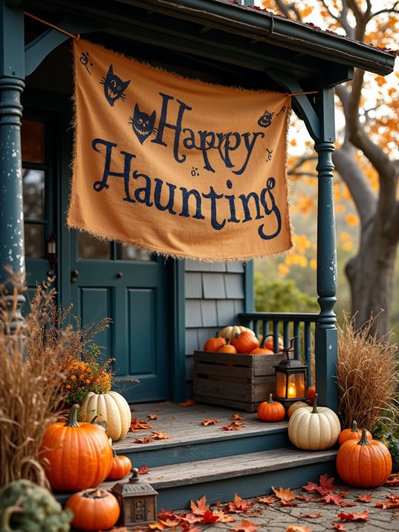 vintage halloween banner decor