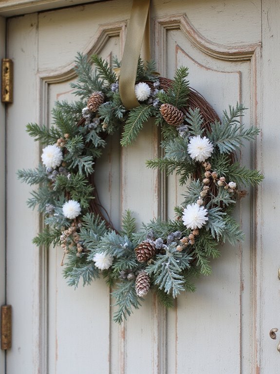 vintage inspired front door decor