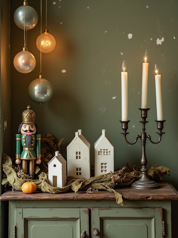 vintage ornament holiday display