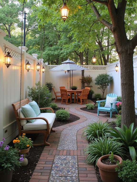 vinyl fence backyard decor