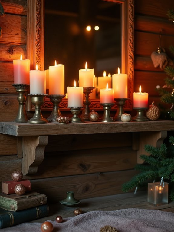 warm vintage candle ambiance
