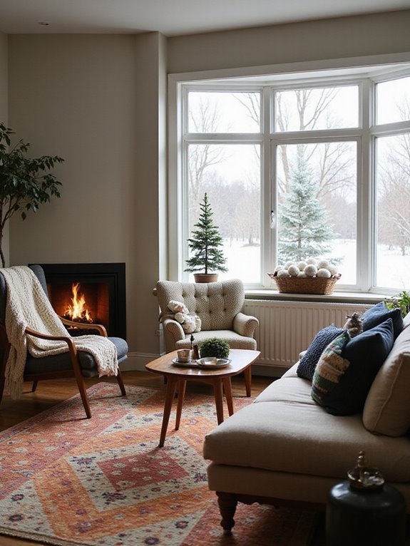 warm woolen throws and pillows