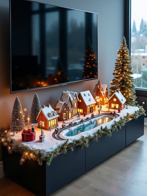 whimsical christmas village display