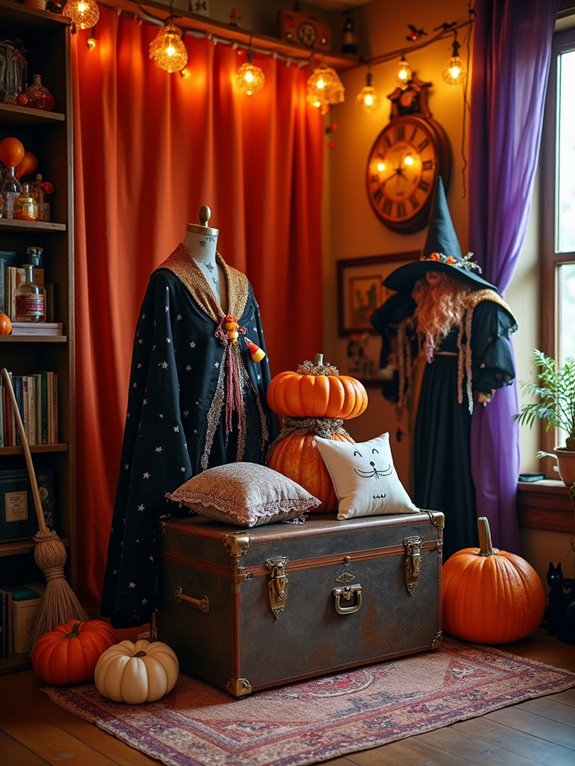 whimsical halloween costume displays