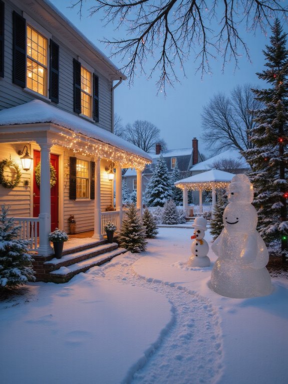 whimsical mini snow village