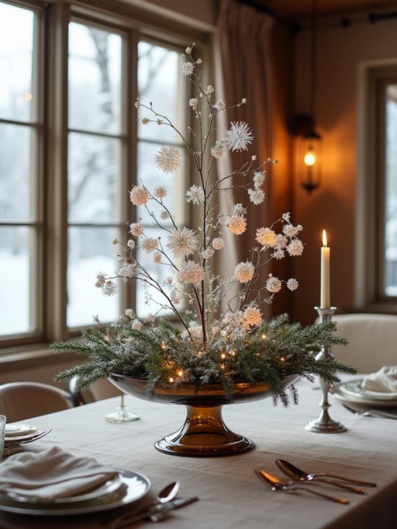 whimsical snowflake centerpiece ideas