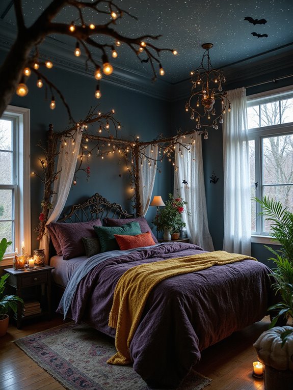 whimsical spooky bedroom retreat