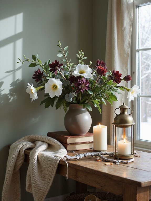 winter floral decor ideas