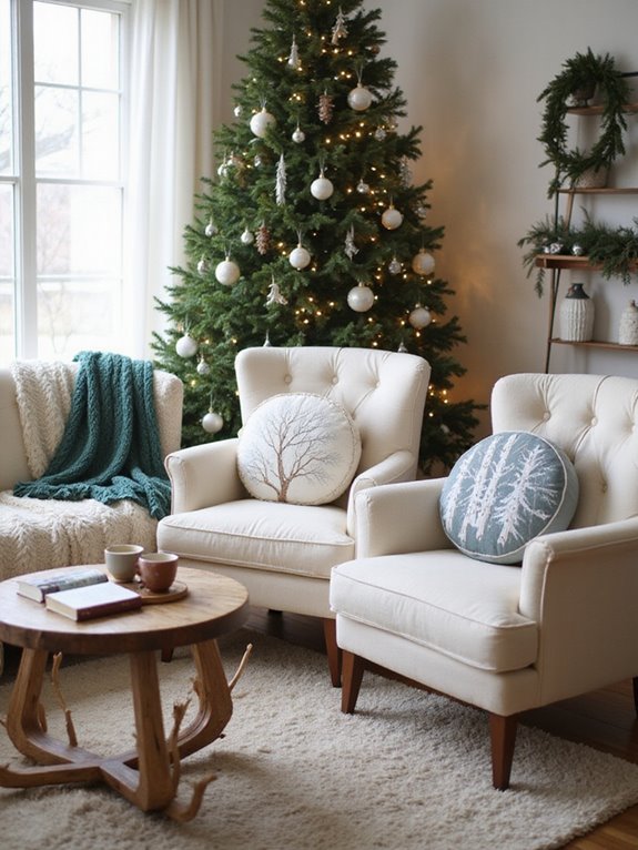 winter themed throw pillows