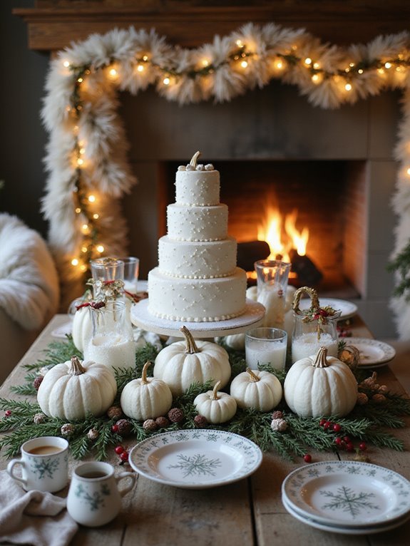 winter white pumpkin makeover