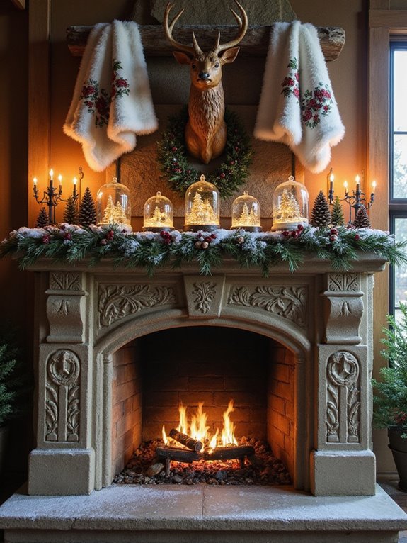winter wonderland mantel decor