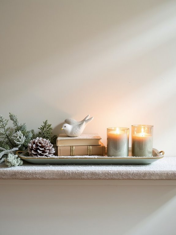 winter wonderland mirrored tray