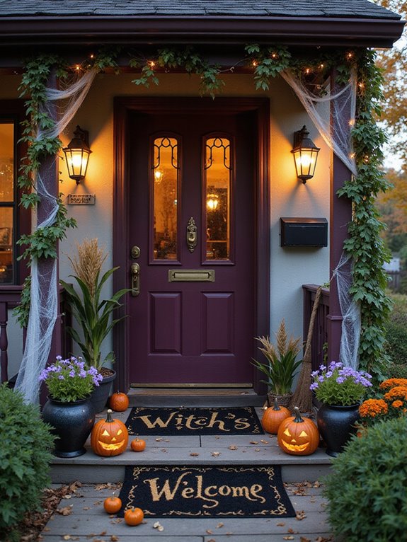 witchy halloween welcome mats