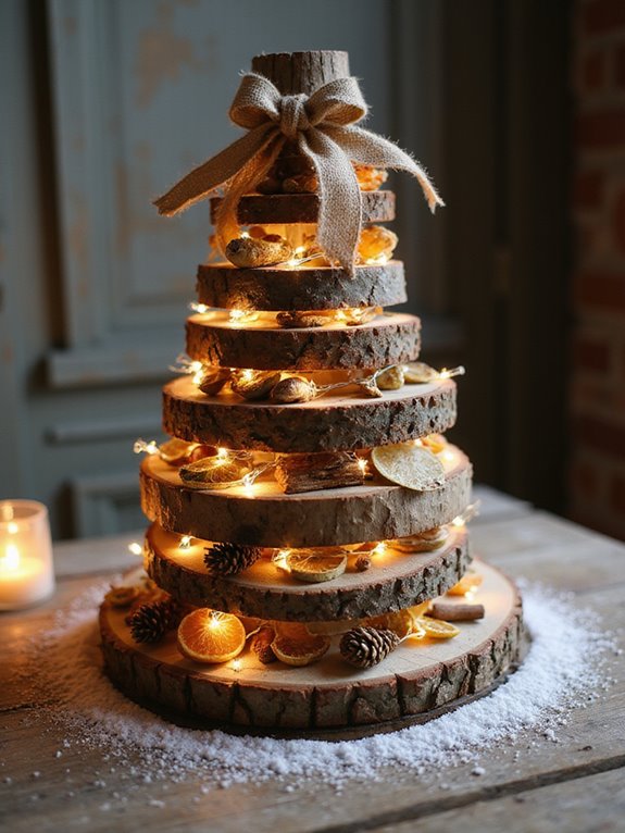 wood slice tree crafting