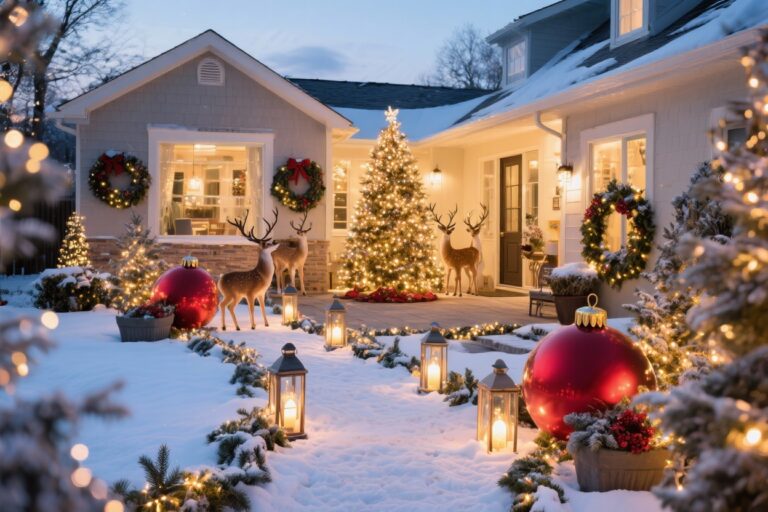 10 Magical Outdoor Christmas Decor Ideas to Brighten Your Yard