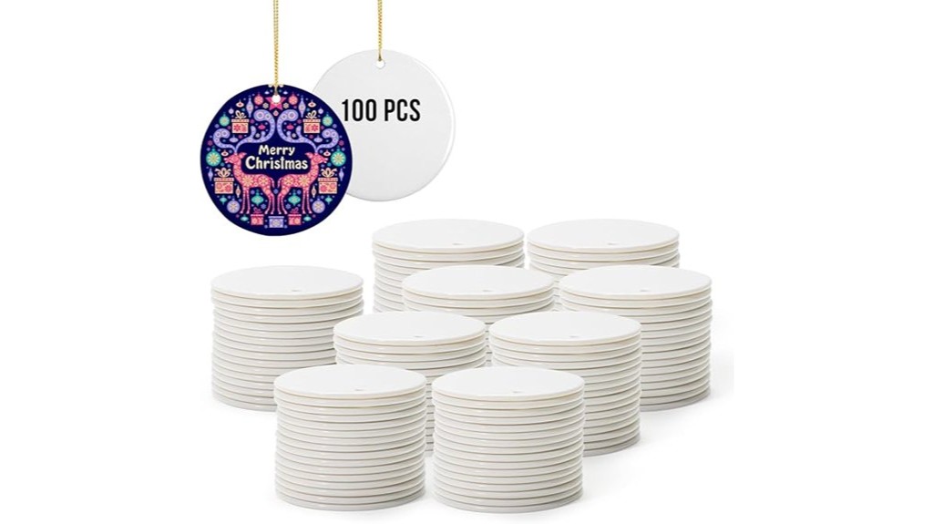100 ceramic sublimation ornaments