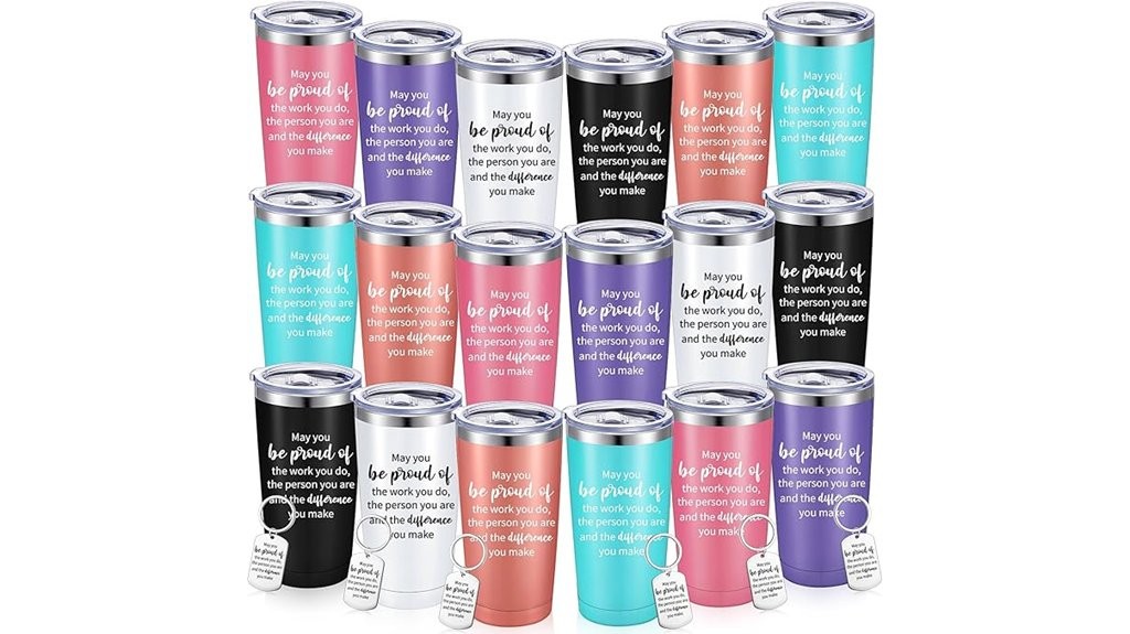 18 set insulated steel tumblers