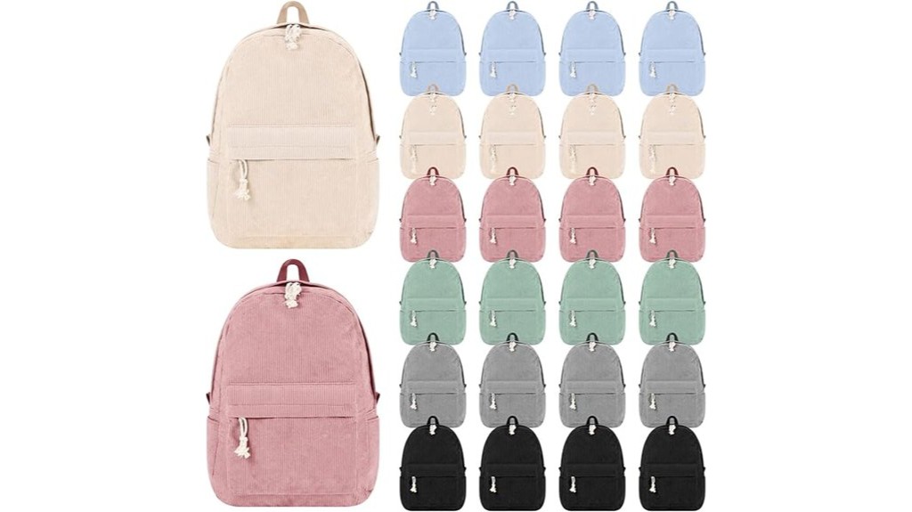 24 pack 16 inch corduroy backpacks