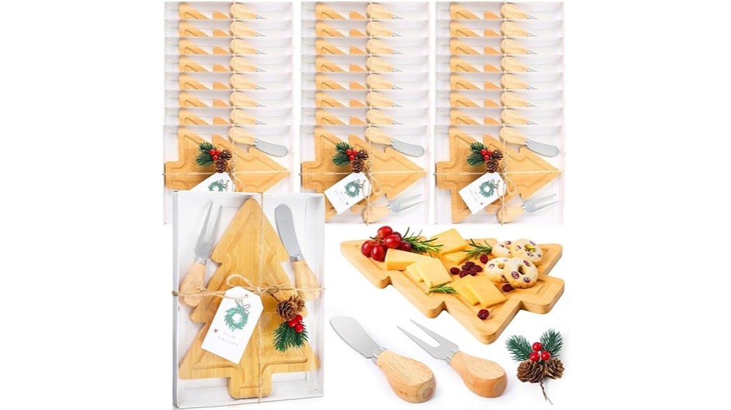 24 piece bamboo christmas board