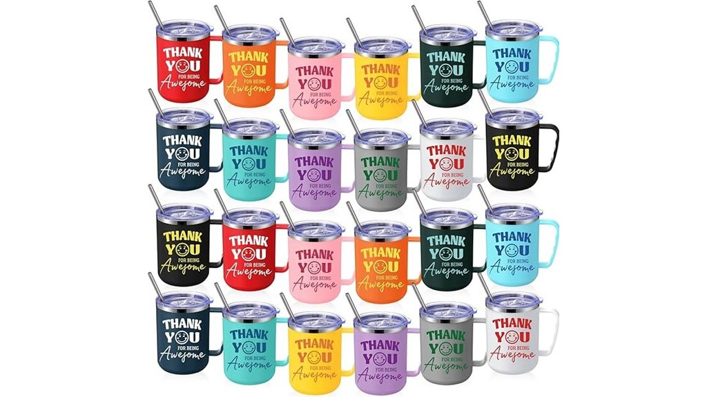24 piece thank you smile mugs