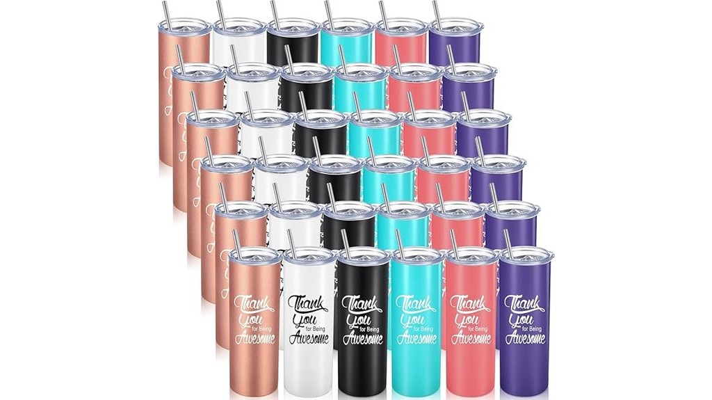 36 thank you tumbler sets