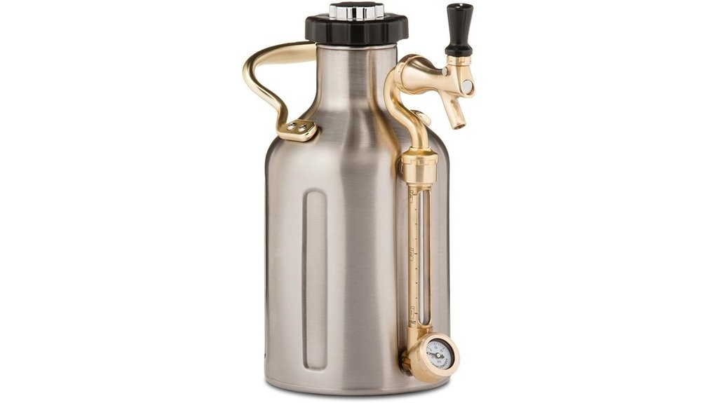 carbonated 64oz stainless growler