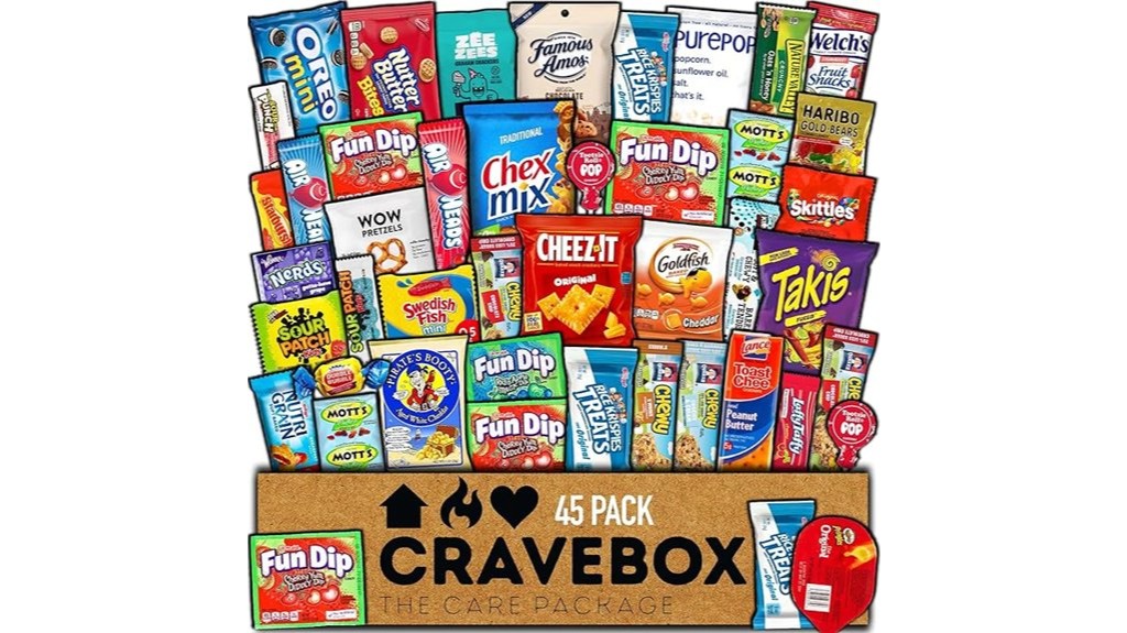 cravebox 45 count snack assortment