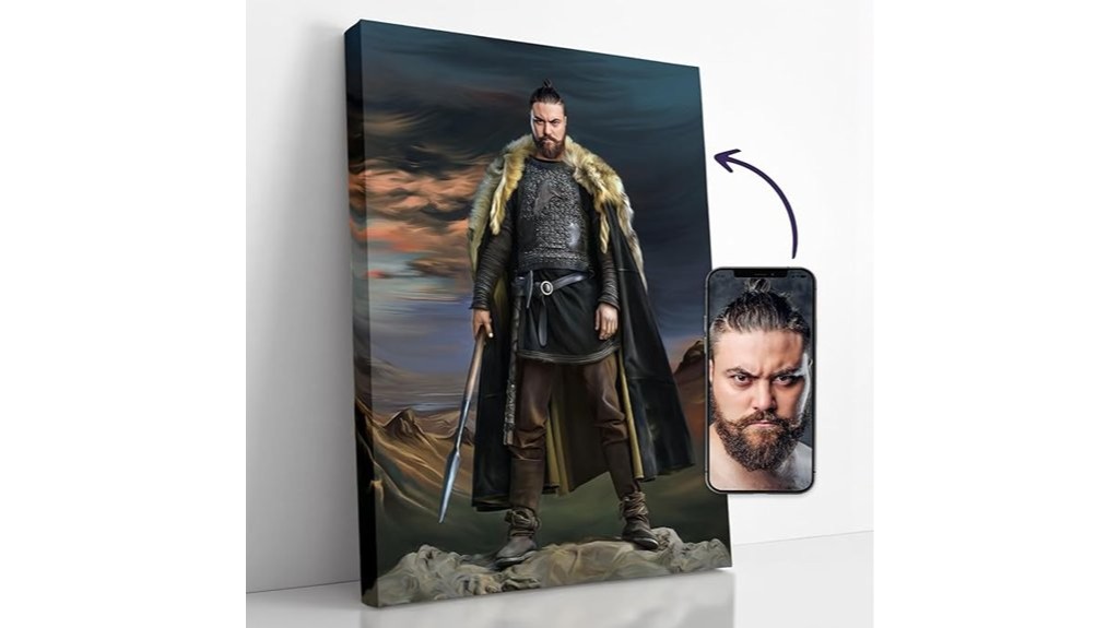 custom viking royal portrait