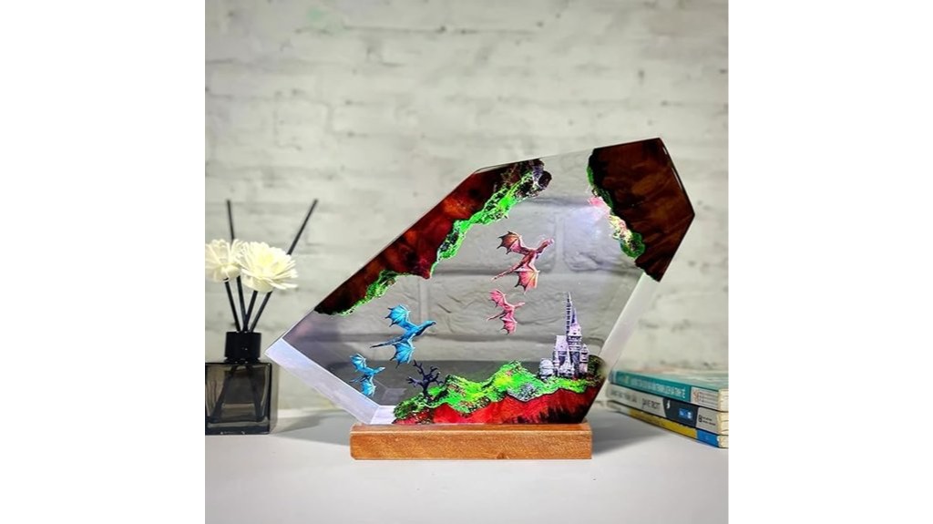 epoxy resin dragon lamp