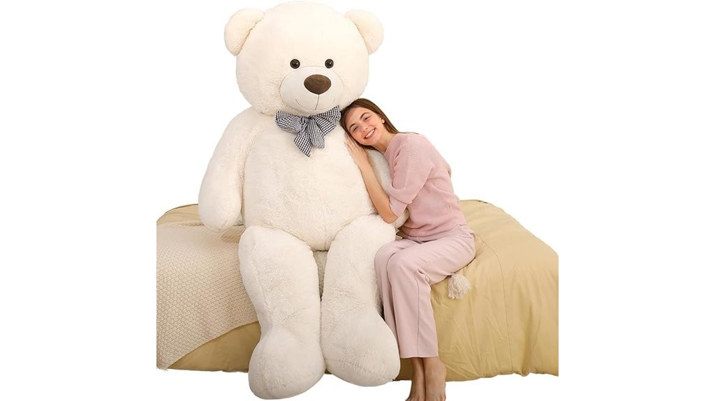 giant white six foot teddy