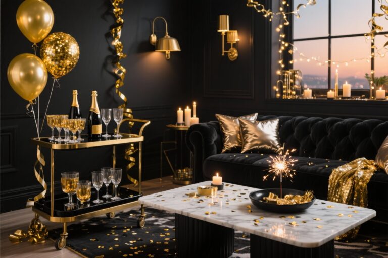 10 Classy Black and Gold New Year Party Ideas That Sparkle All Night